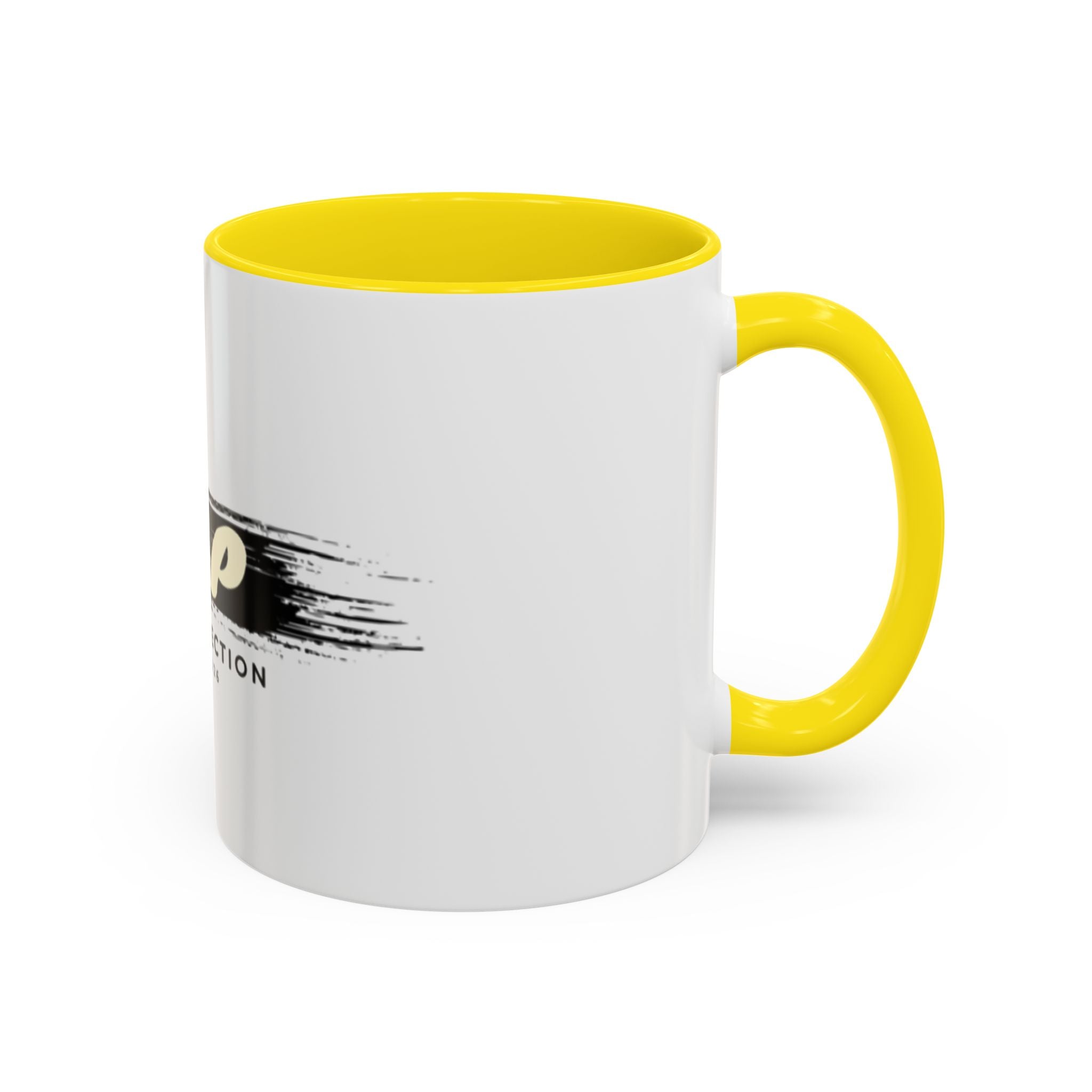 T&P New Collection Accent Coffee Mug — 11/15oz Ceramic Mug with Black Handle & Rim