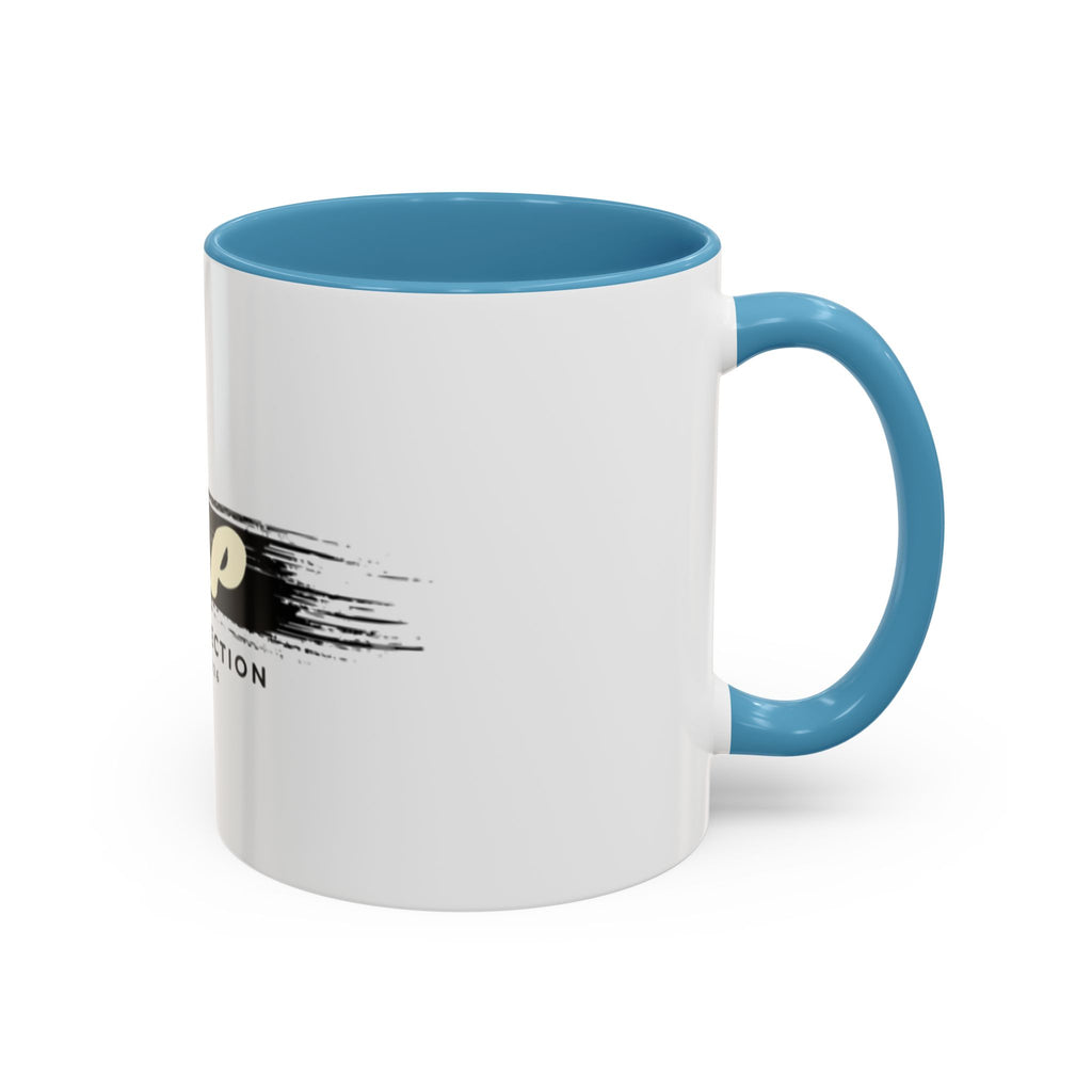 T&P New Collection Accent Coffee Mug — 11/15oz Ceramic Mug with Black Handle & Rim