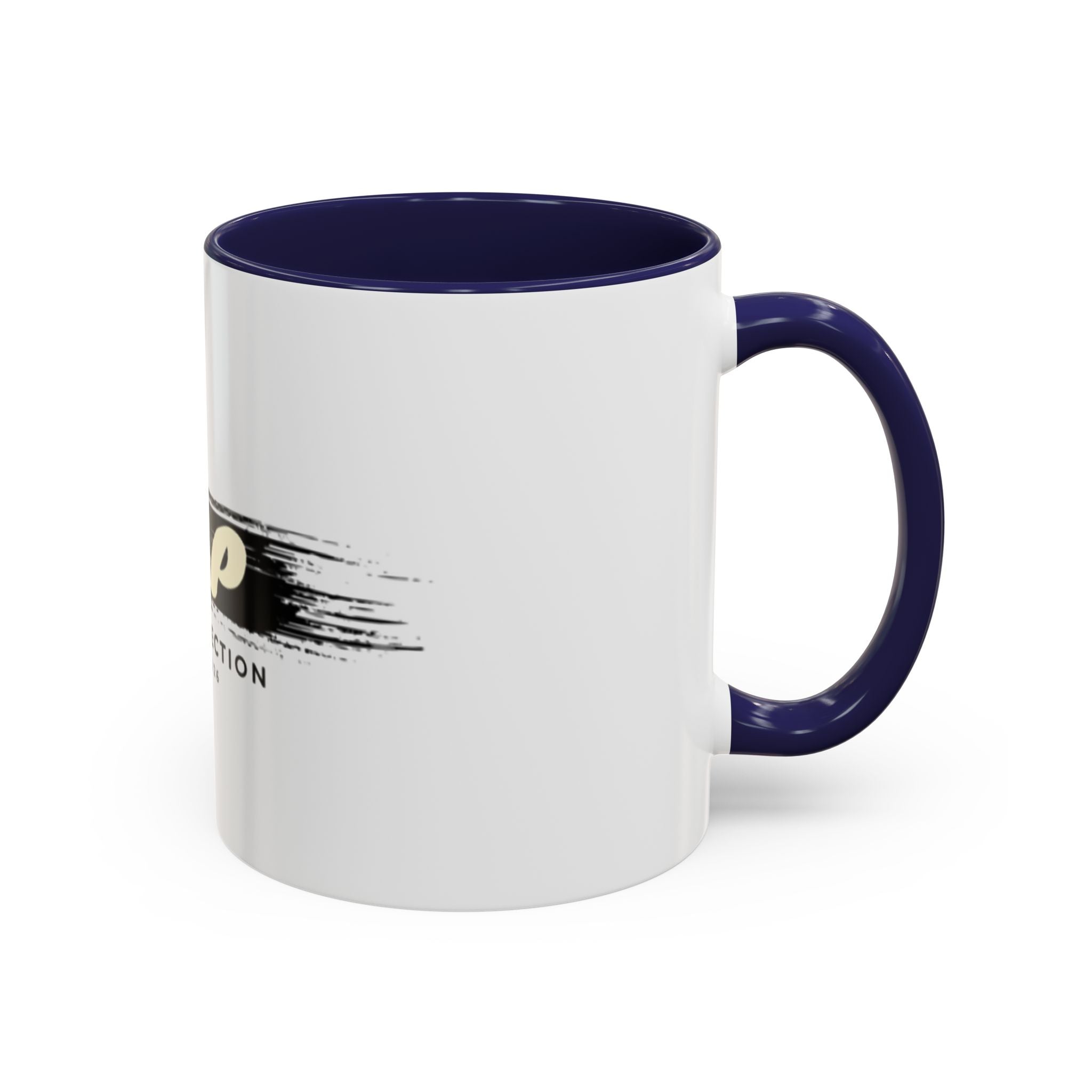 T&P New Collection Accent Coffee Mug — 11/15oz Ceramic Mug with Black Handle & Rim
